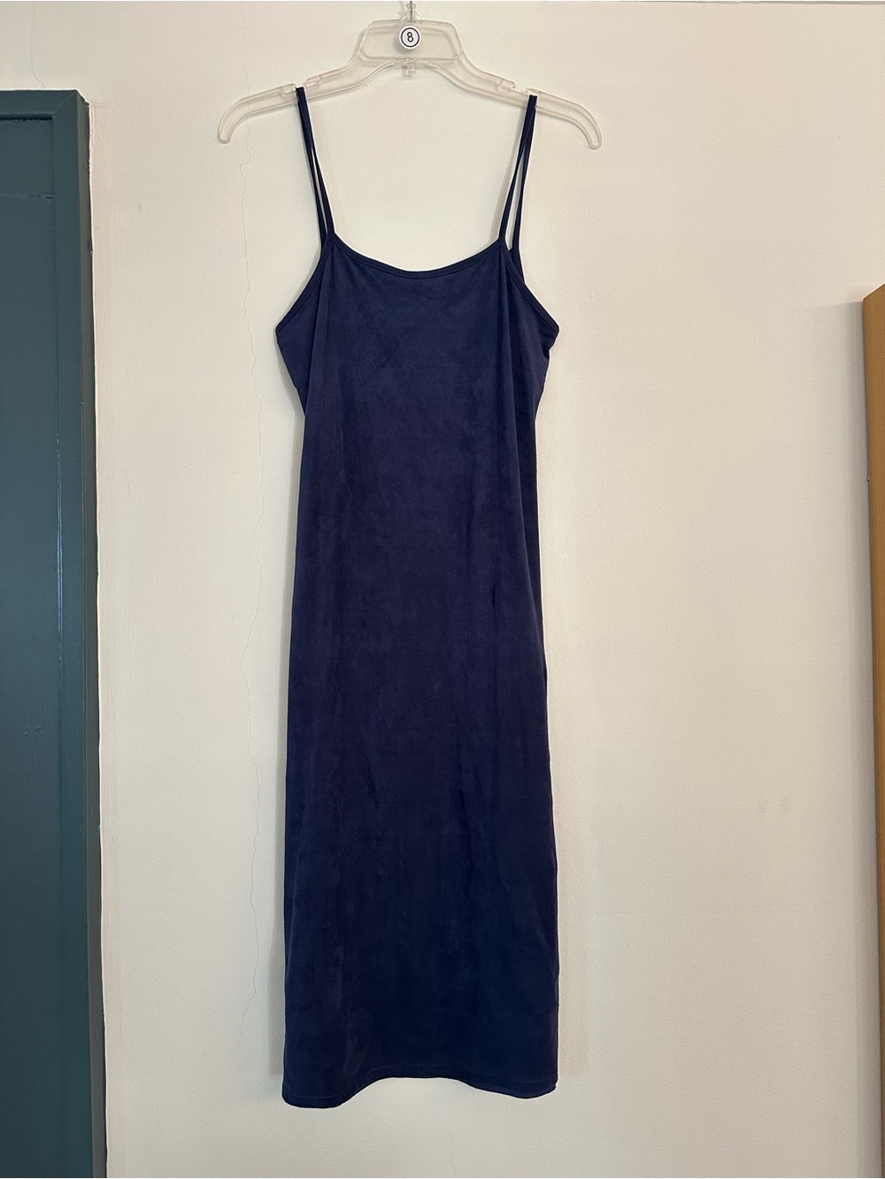 PacSun LA Hearts Navy Blue Suede-Look Slip Dress